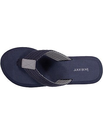 Chanclas parte superior de cuerda ancha y suela bicolor isotoner