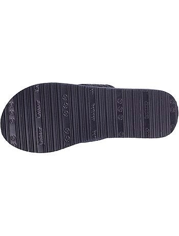 Chanclas parte superior de cuerda ancha y suela bicolor isotoner