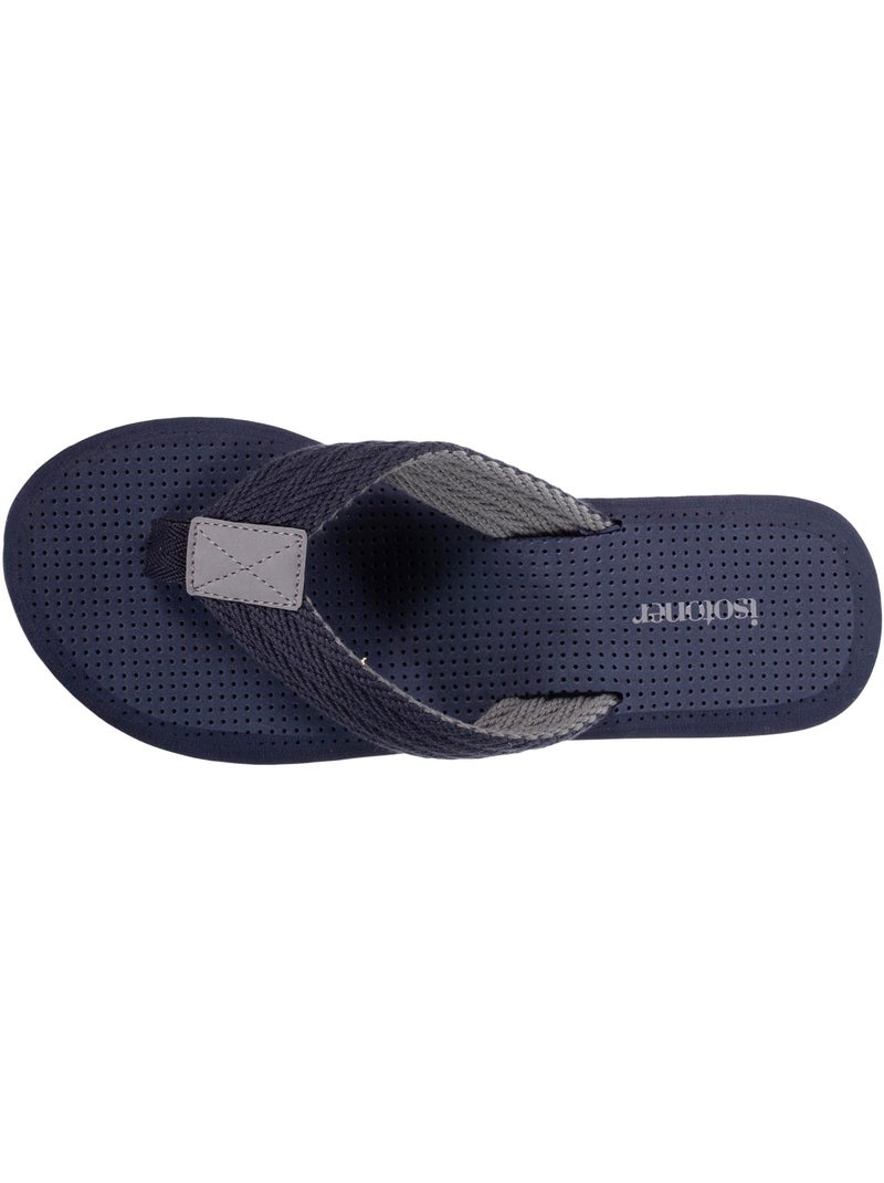Chanclas parte superior de cuerda ancha y suela bicolor  isotoner Azul marino - Kiabi