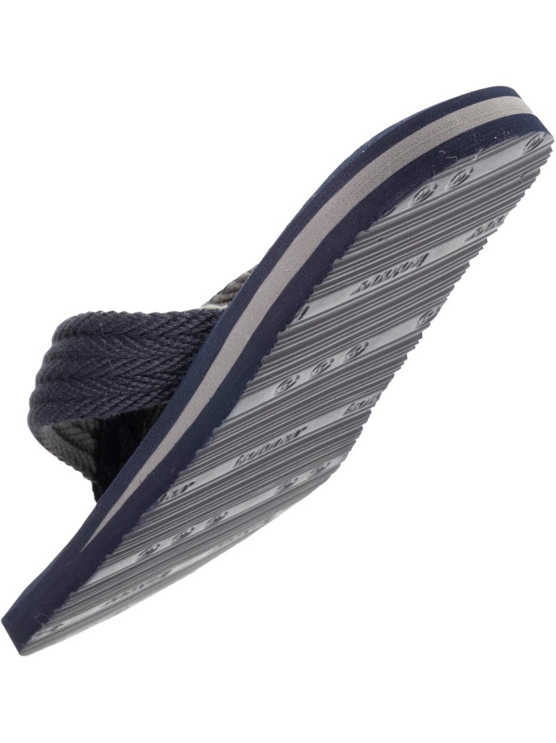 Chanclas parte superior de cuerda ancha y suela bicolor  isotoner Azul marino - Kiabi