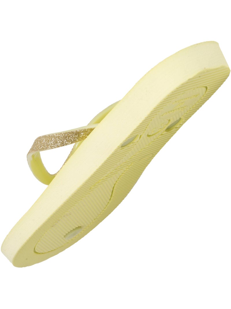 Chanclas Plantilla con tecnología everywear, Parte superior de purpurina, Confort  Isotoner Amarillo - Kiabi