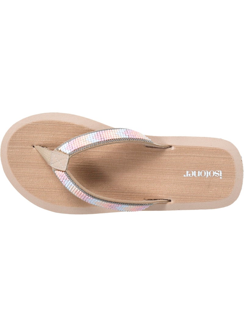 Chanclas Plantilla sintética, puntera cómoda, ligereza para caminar con comodidad,  Isotoner Beige - Kiabi