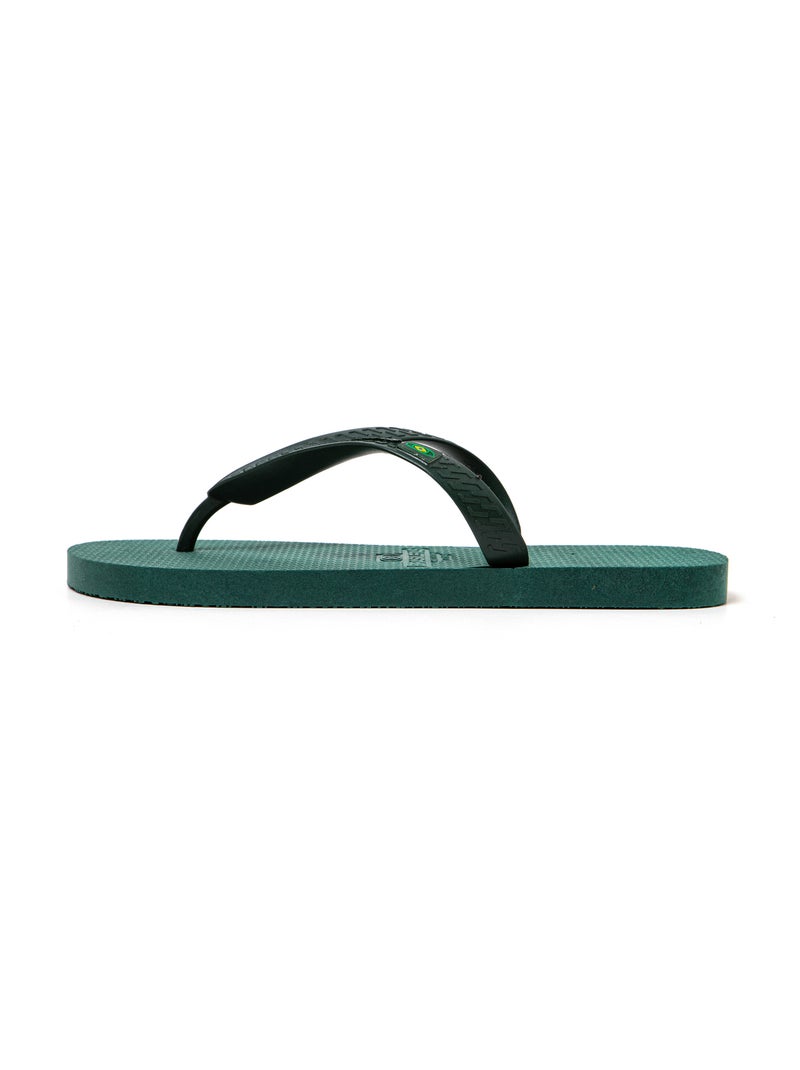 Chanclas playa hombre Brasileras suela goma reciclada Verde oscuro - Kiabi