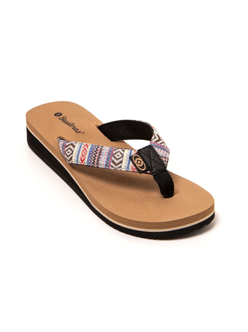 Chanclas playa mujer Brasileras suela goma Beige - Kiabi