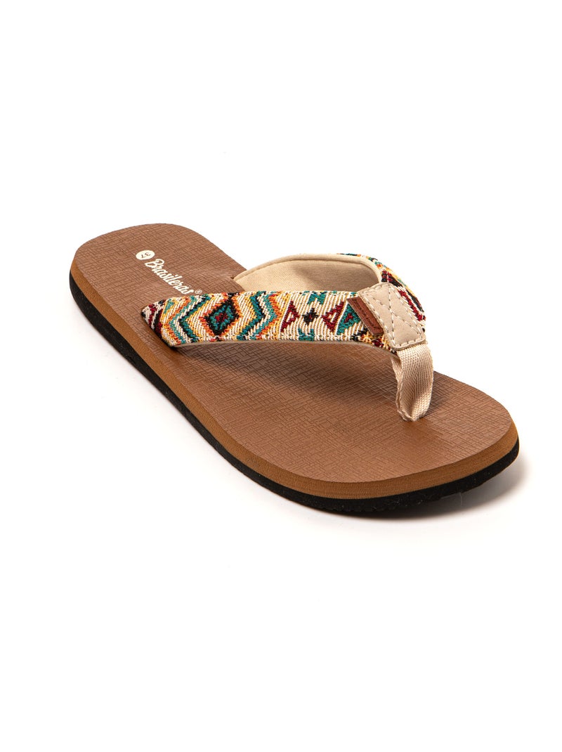 Chanclas playa mujer Brasileras suela goma Beige - Kiabi