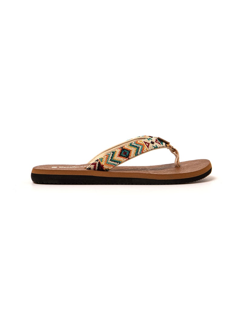 Chanclas playa mujer Brasileras suela goma Beige - Kiabi