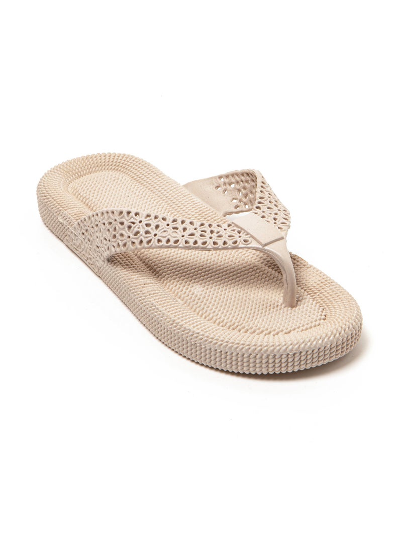 Chanclas playa mujer Brasileras suela goma Beige - Kiabi