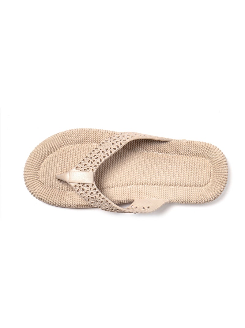 Chanclas playa mujer Brasileras suela goma Beige - Kiabi