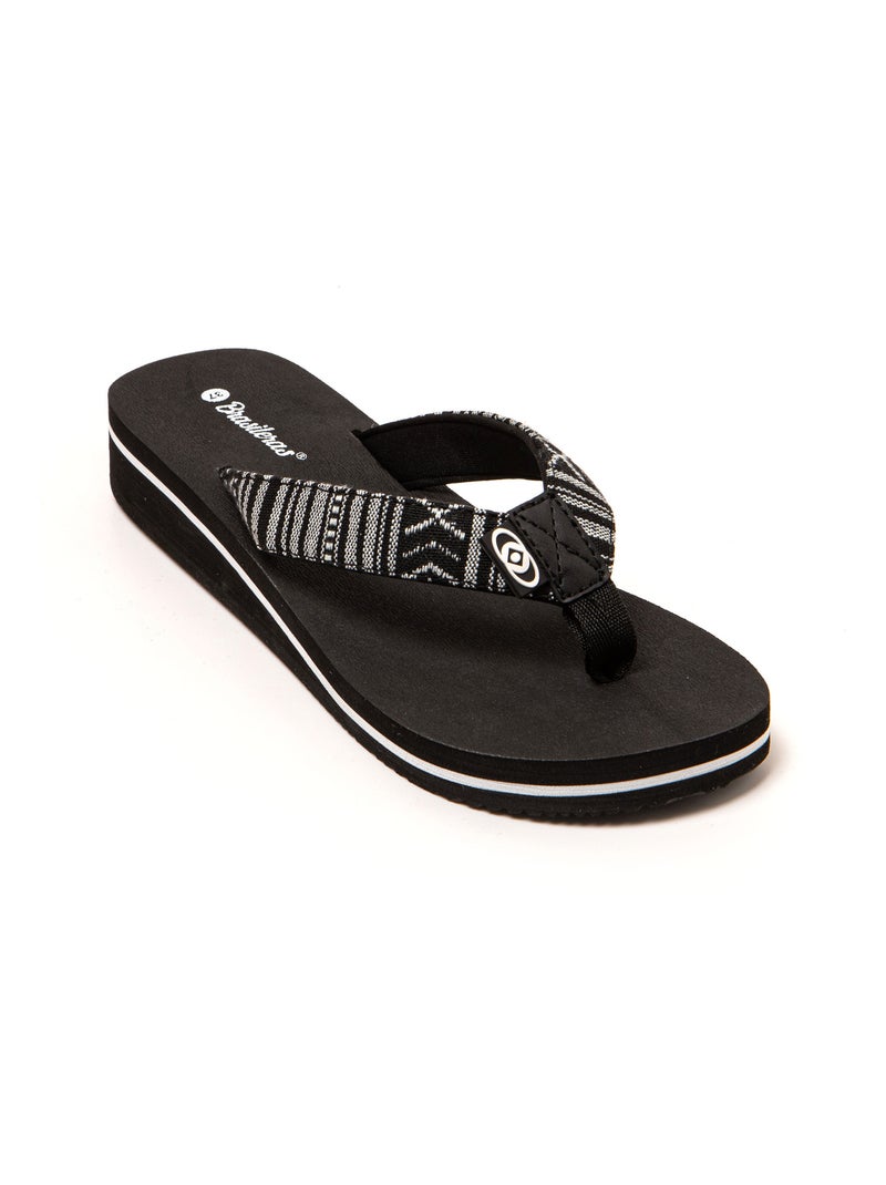 Chanclas playa mujer Brasileras suela goma Negro - Kiabi