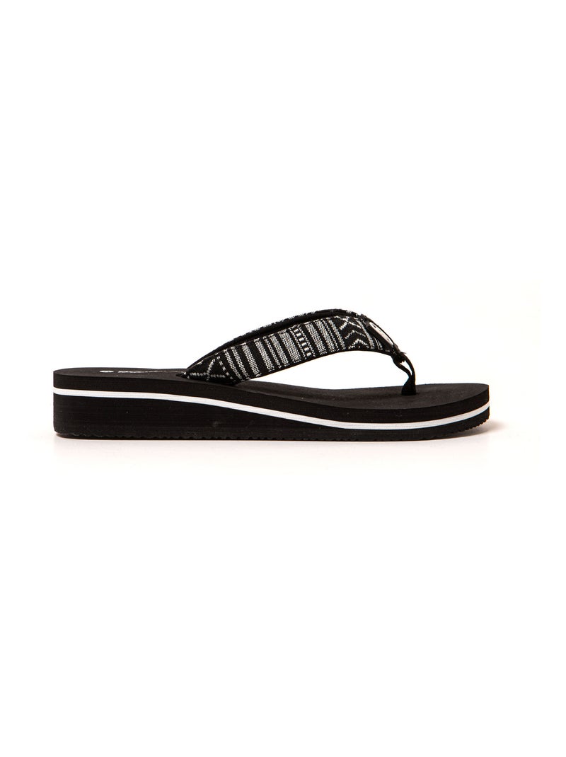 Chanclas playa mujer Brasileras suela goma Negro - Kiabi