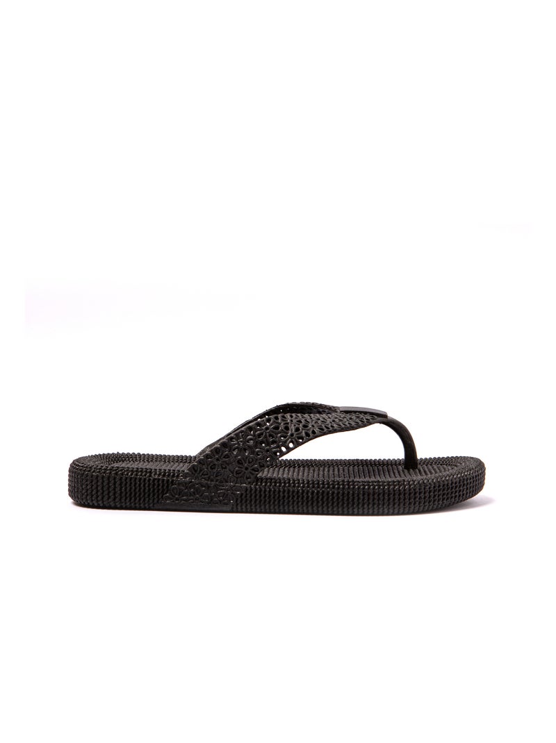 Chanclas playa mujer Brasileras suela goma Negro - Kiabi