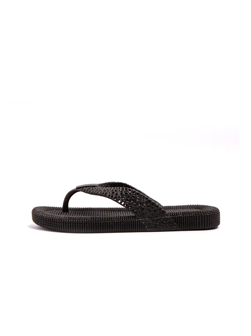 Chanclas playa mujer Brasileras suela goma Negro - Kiabi