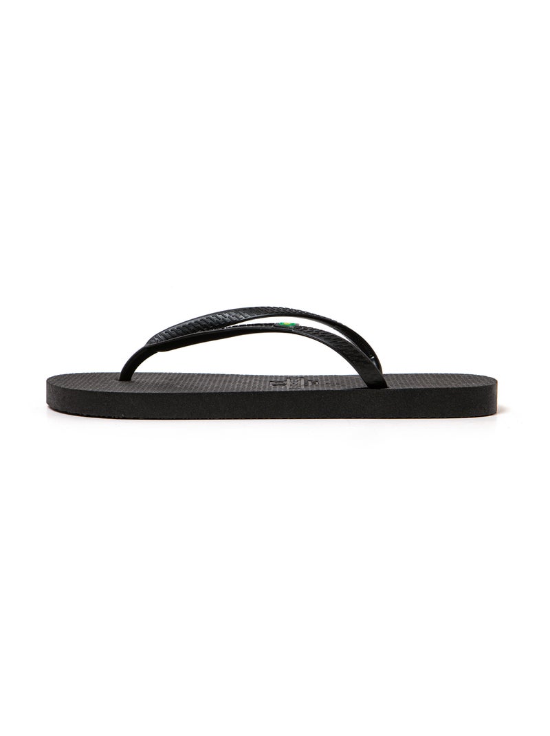 Chanclas playa mujer Brasileras suela goma reciclada Negro - Kiabi
