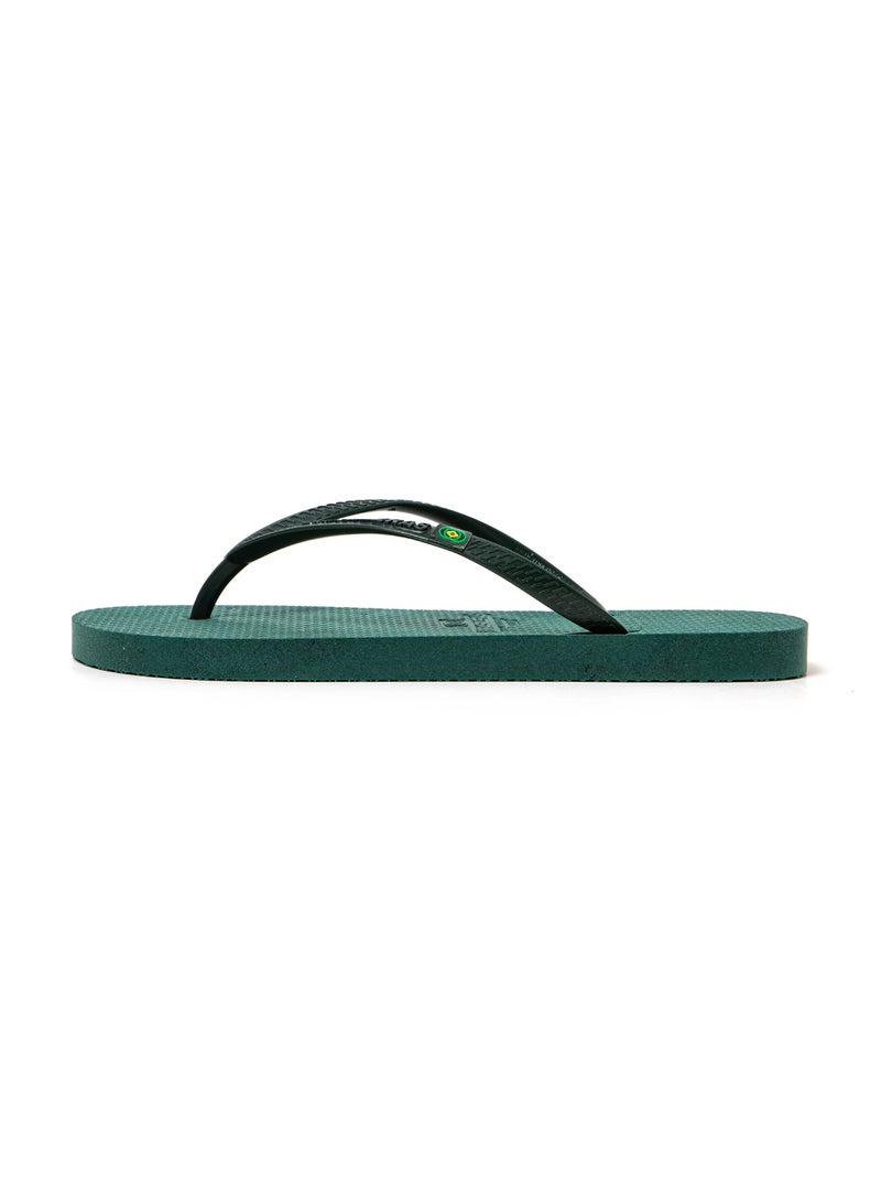 Chanclas playa mujer Brasileras suela goma reciclada Verde oscuro - Kiabi