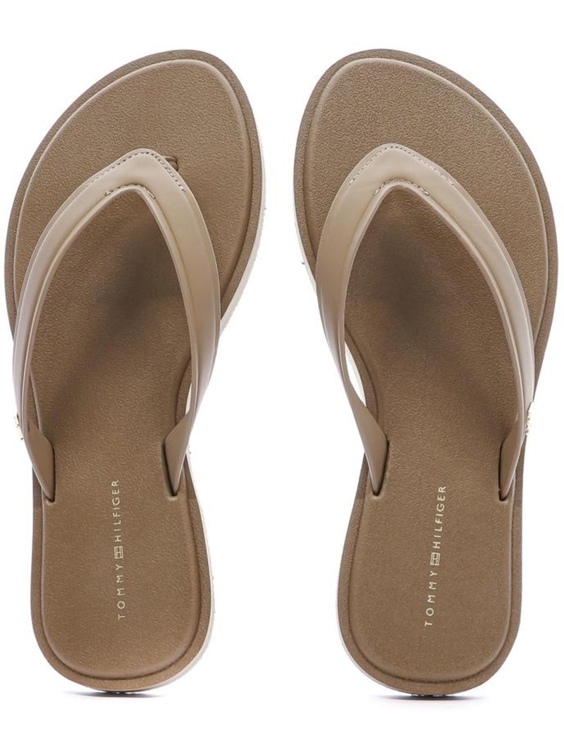 Chanclas premium tommy hilfiger para mujer Beige - Kiabi