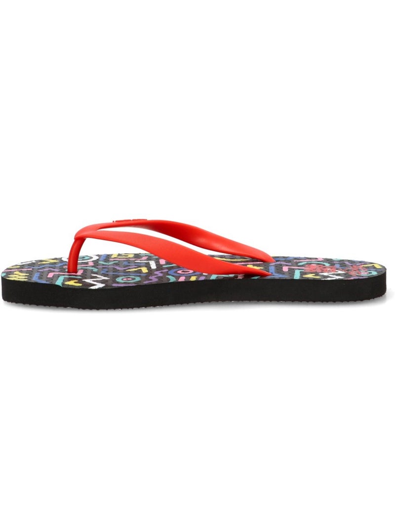 Chanclas Sandalias Playa Dedo Mujer Suela Plana - Mustang Rojo - Kiabi