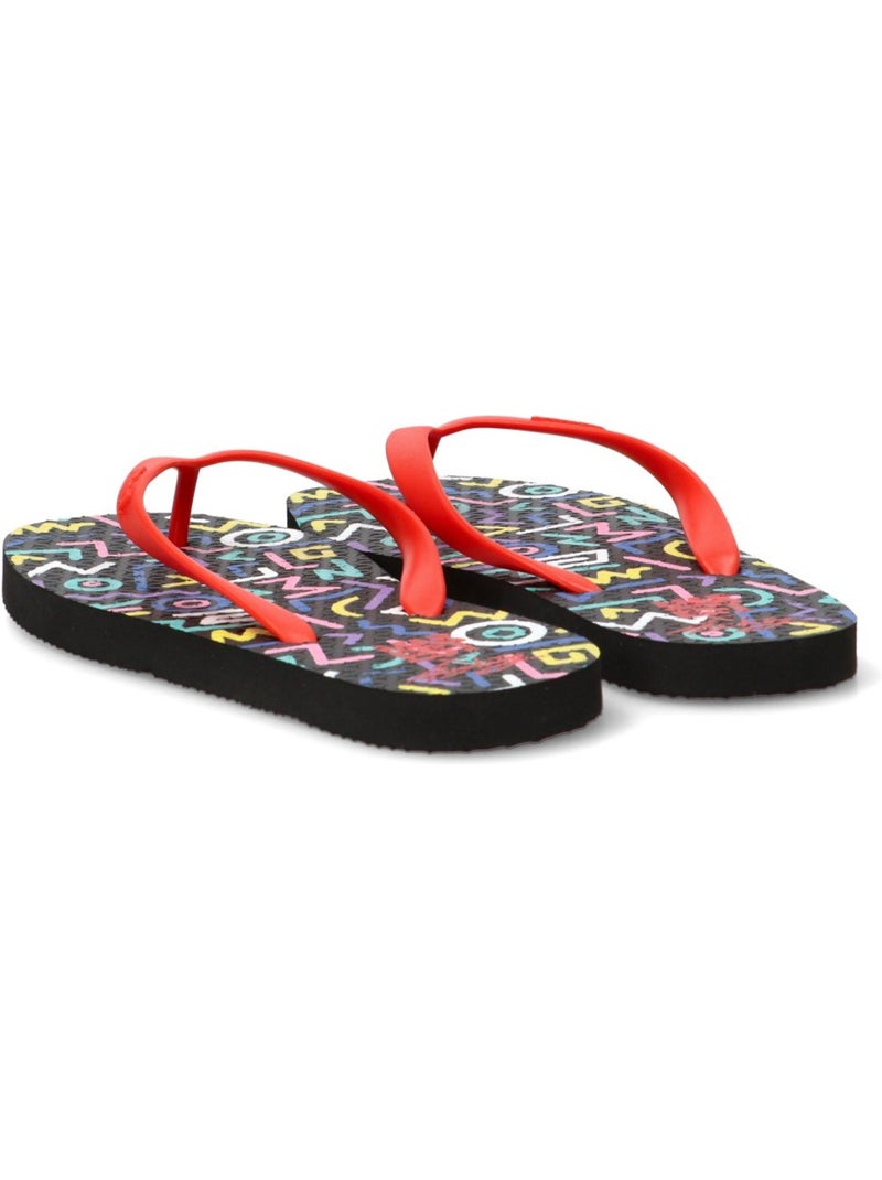 Chanclas Sandalias Playa Dedo Mujer Suela Plana - Mustang Rojo - Kiabi