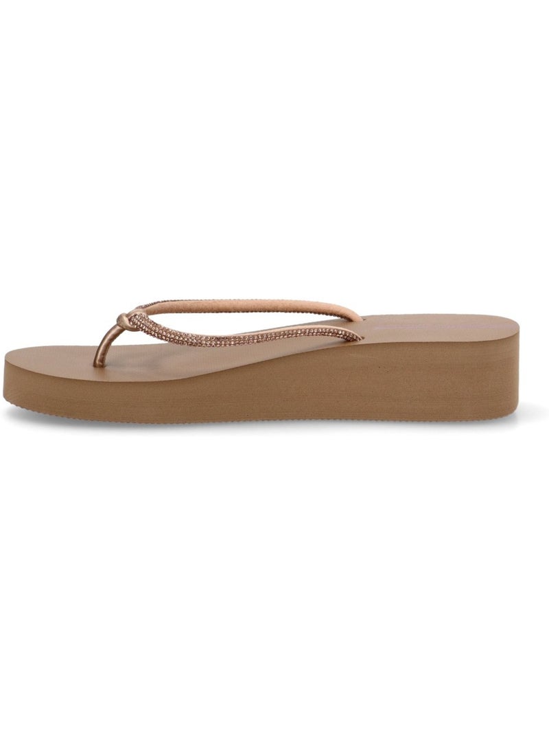 Chanclas Sandalias Playa Sandalia Playa Mujer Cuña Media - Etika Beige - Kiabi