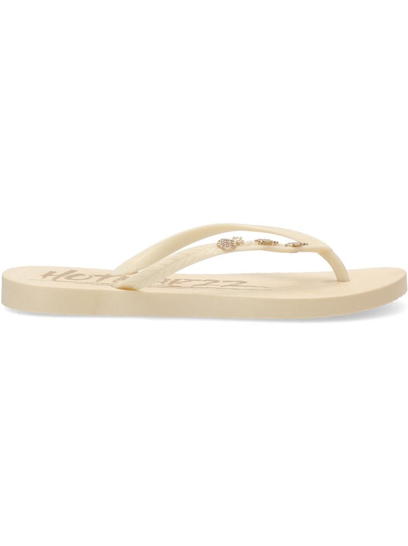 Chanclas Sandalias Playa Sandalia Playa Mujer Suela Plana - Etika Beige - Kiabi