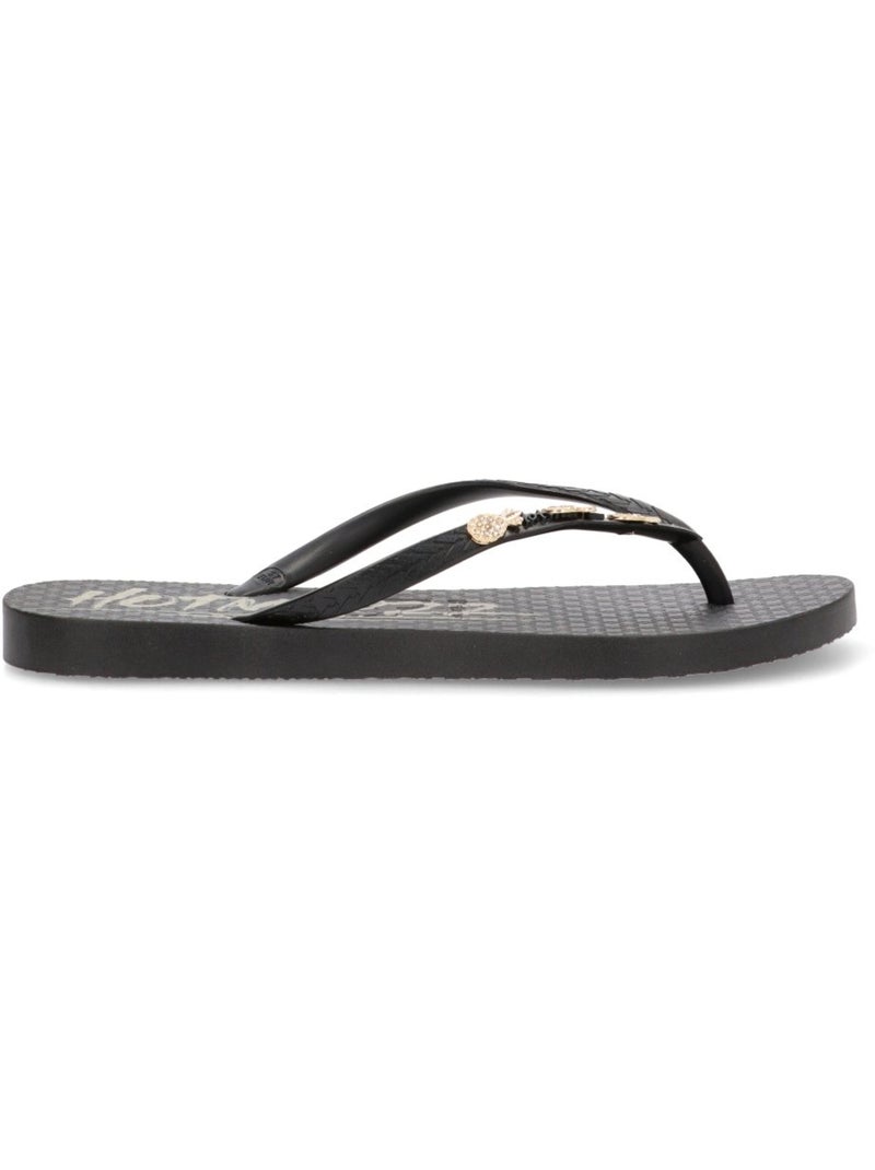 Chanclas Sandalias Playa Sandalia Playa Mujer Suela Plana - Etika Negro - Kiabi