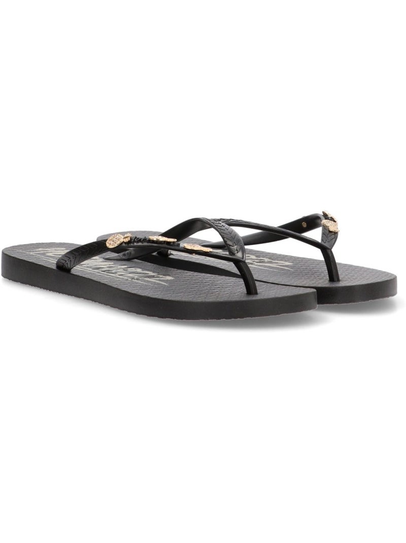 Chanclas Sandalias Playa Sandalia Playa Mujer Suela Plana - Etika Negro - Kiabi