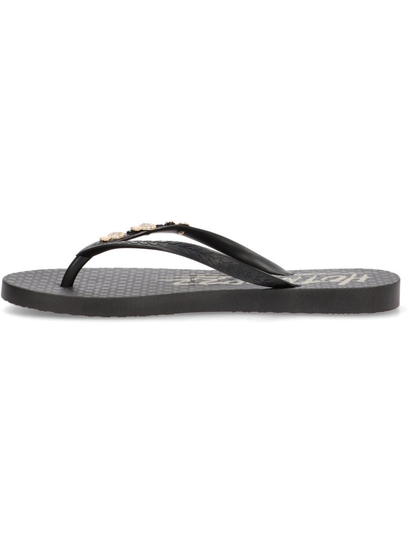 Chanclas Sandalias Playa Sandalia Playa Mujer Suela Plana - Etika Negro - Kiabi