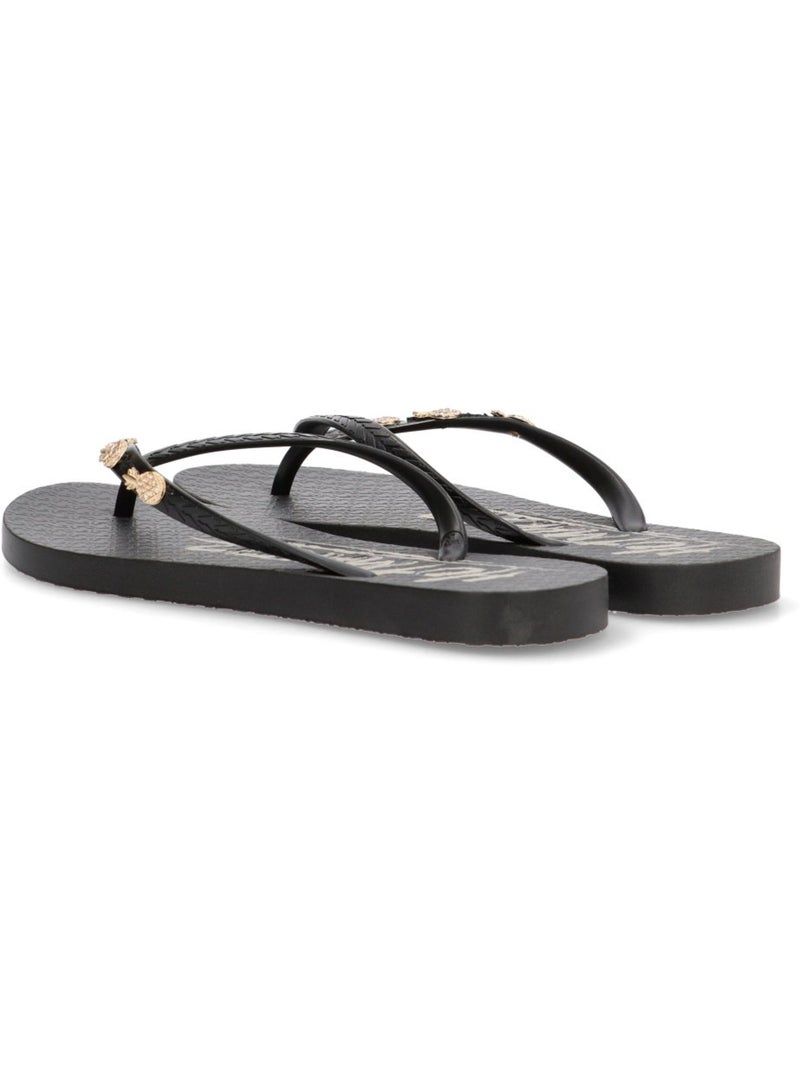 Chanclas Sandalias Playa Sandalia Playa Mujer Suela Plana - Etika Negro - Kiabi