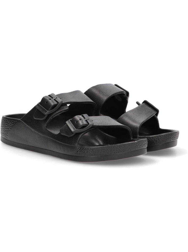 Chanclas Sandalias Playa Sandalia Playa Mujer Suela Plana - Etika Negro - Kiabi