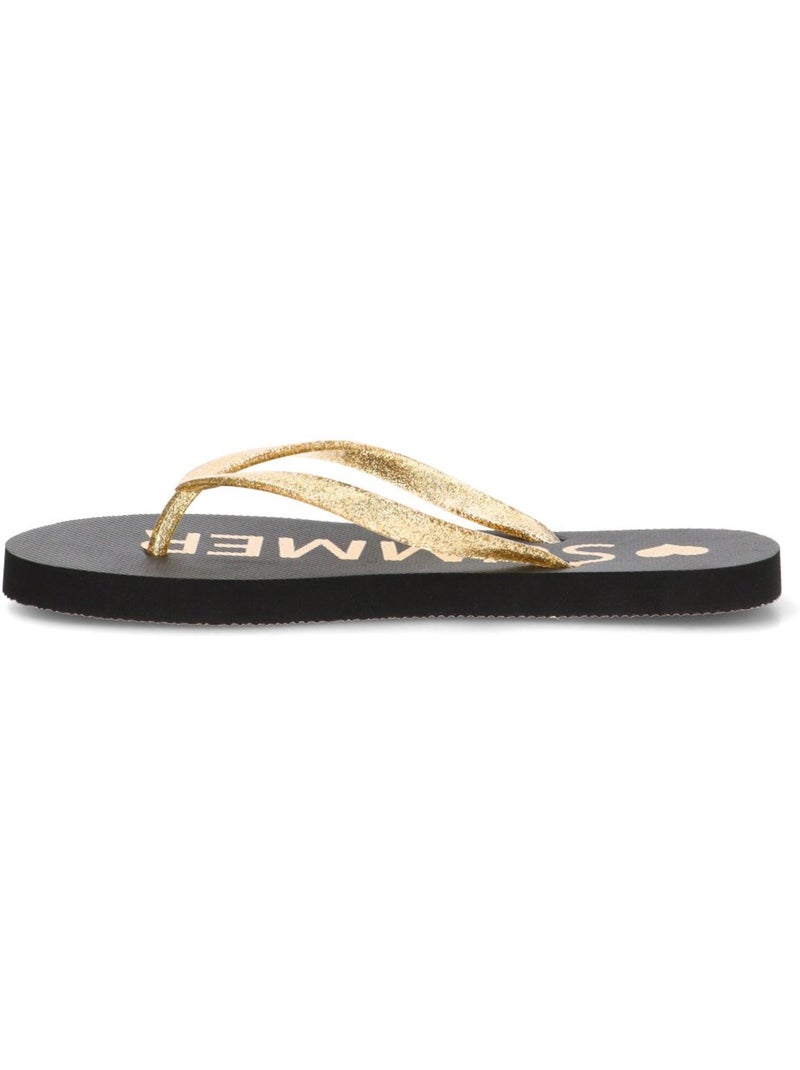 Chanclas Sandalias Playa Sandalia Playa Mujer Suela Plana - Etika Negro - Kiabi
