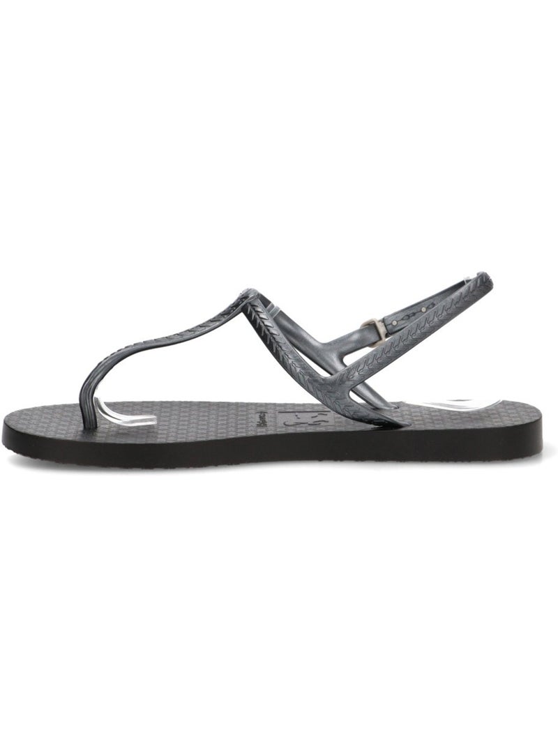 Chanclas Sandalias Playa Sandalia Playa Mujer Suela Plana - Etika Negro - Kiabi