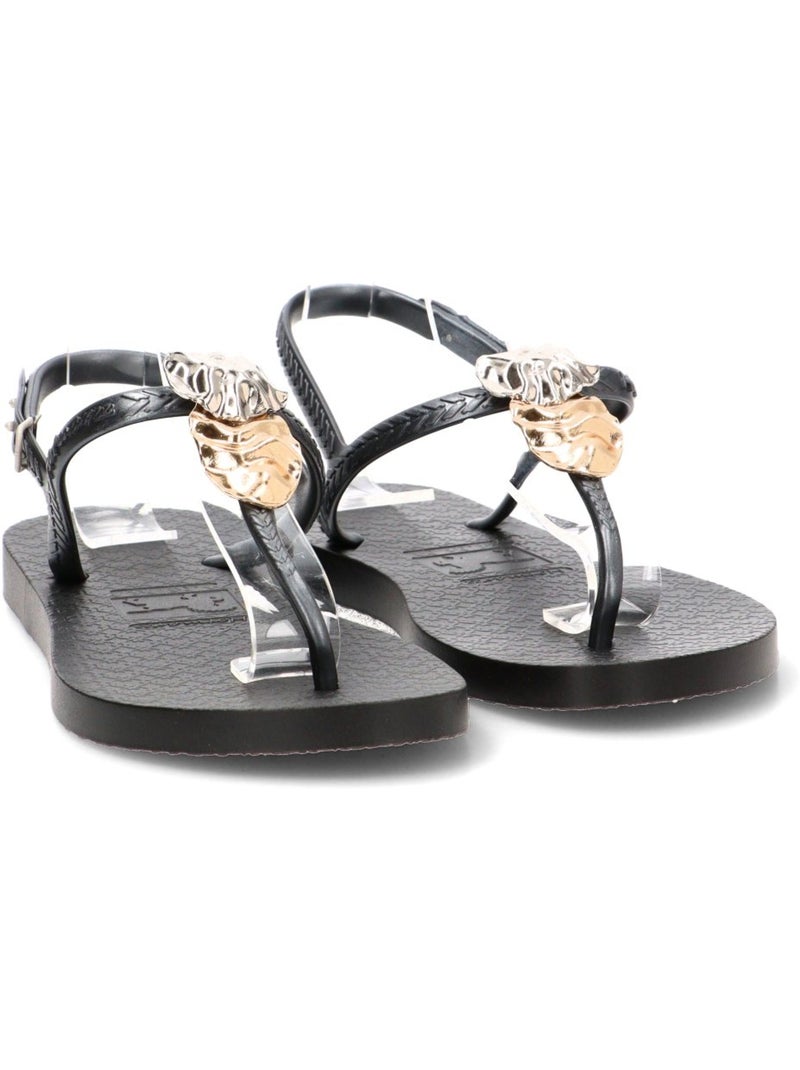 Chanclas Sandalias Playa Sandalia Playa Mujer Suela Plana - Etika Negro - Kiabi