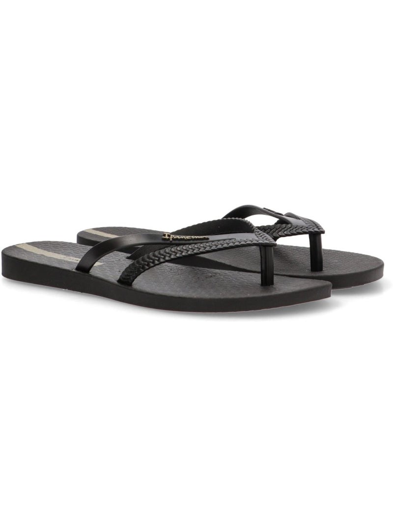 Chanclas Sandalias Playa Sandalia Playa Mujer Suela Plana - Ipanema Negro - Kiabi