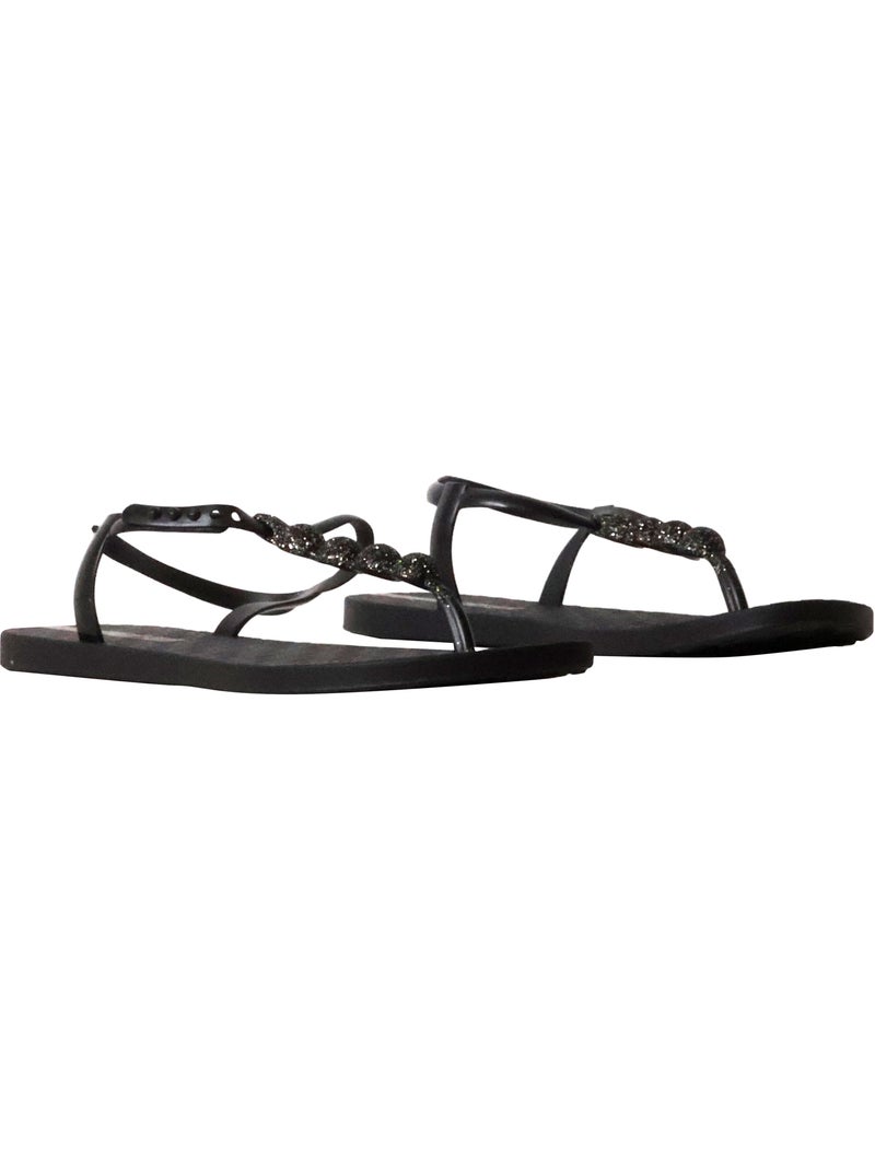 Chanclas Sandalias Playa Sandalia Playa Mujer Suela Plana - Ipanema Negro - Kiabi