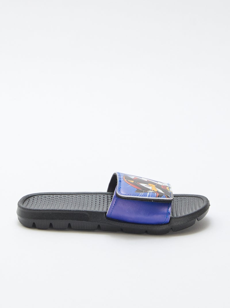Chanclas 'Sonic' con velcro Negro - Kiabi