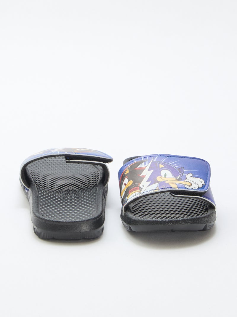 Chanclas 'Sonic' con velcro Negro - Kiabi
