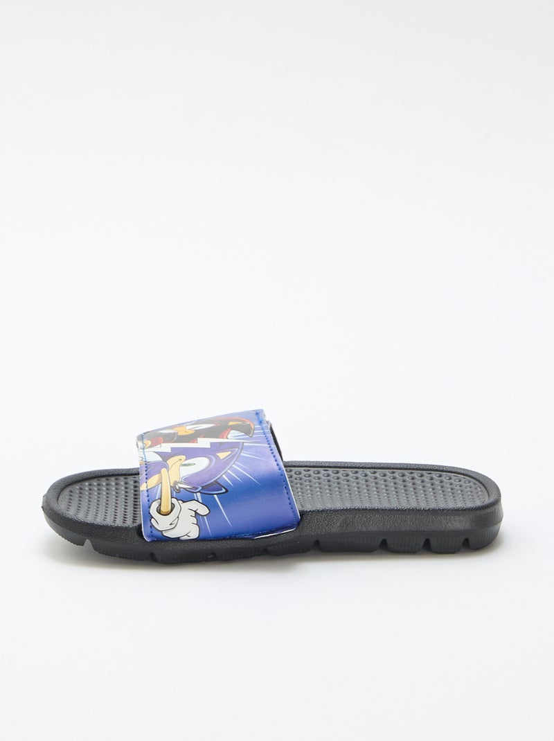 Chanclas 'Sonic' con velcro Negro - Kiabi