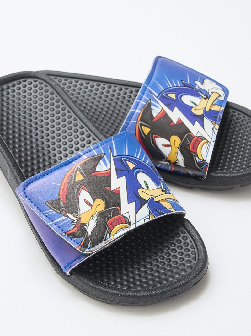 Chanclas 'Sonic' con velcro Negro - Kiabi