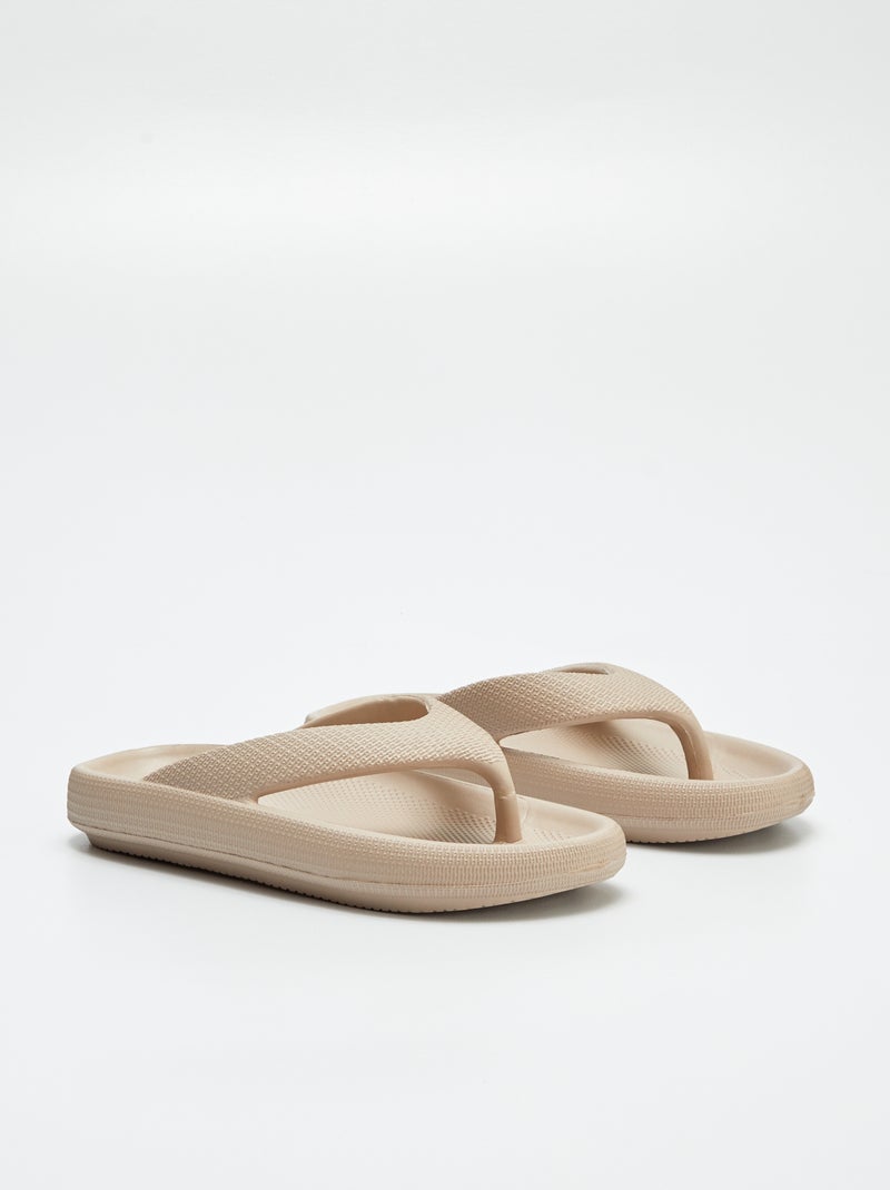 Chanclas suela chunky BEIGE - Kiabi