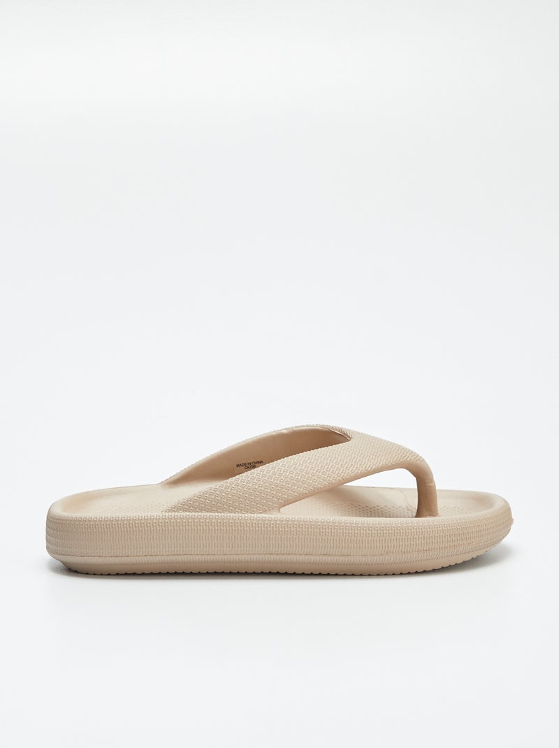 Chanclas suela chunky BEIGE - Kiabi
