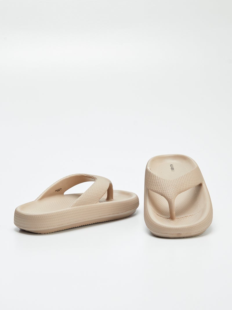 Chanclas suela chunky BEIGE - Kiabi
