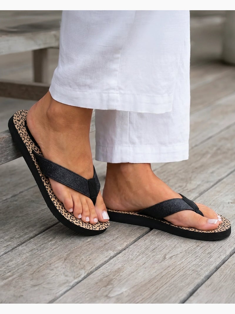 Chanclas Suela cómoda y ligera, Sandalias de playa, Sandalias de piscina  Isotoner Negro Marrón - Kiabi