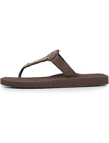 Chanclas suela sintética, espacio entre los dedos cómodo, ligera para caminar con isotoner