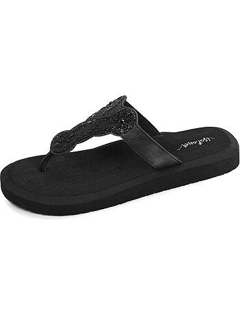 Chanclas suela sintética, espacio entre los dedos cómodo, ligera para caminar con isotoner