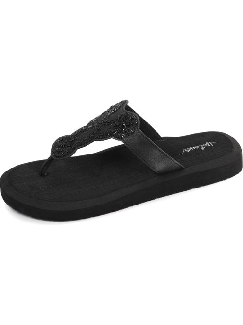 Chanclas suela sintética, espacio entre los dedos cómodo, ligera para caminar con isotoner - Kiabi Chanclas suela sintética, espacio entre los dedos cómodo, ligera para caminar con isotoner - Kiabi