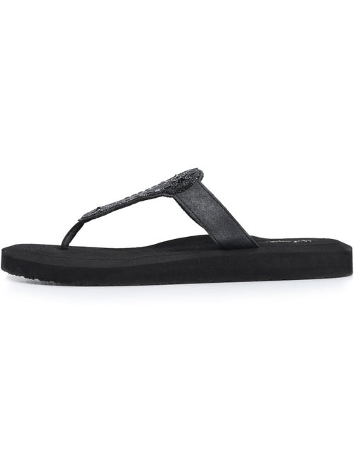 Chanclas suela sintética, espacio entre los dedos cómodo, ligera para caminar con isotoner - Kiabi Chanclas suela sintética, espacio entre los dedos cómodo, ligera para caminar con isotoner - Kiabi