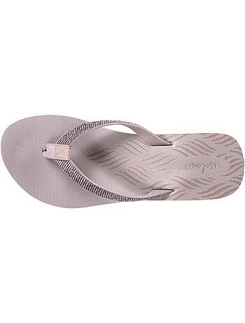 Chanclas suela sintética, parte superior de abalorios, tacón de cuña de 4 cm Isotoner