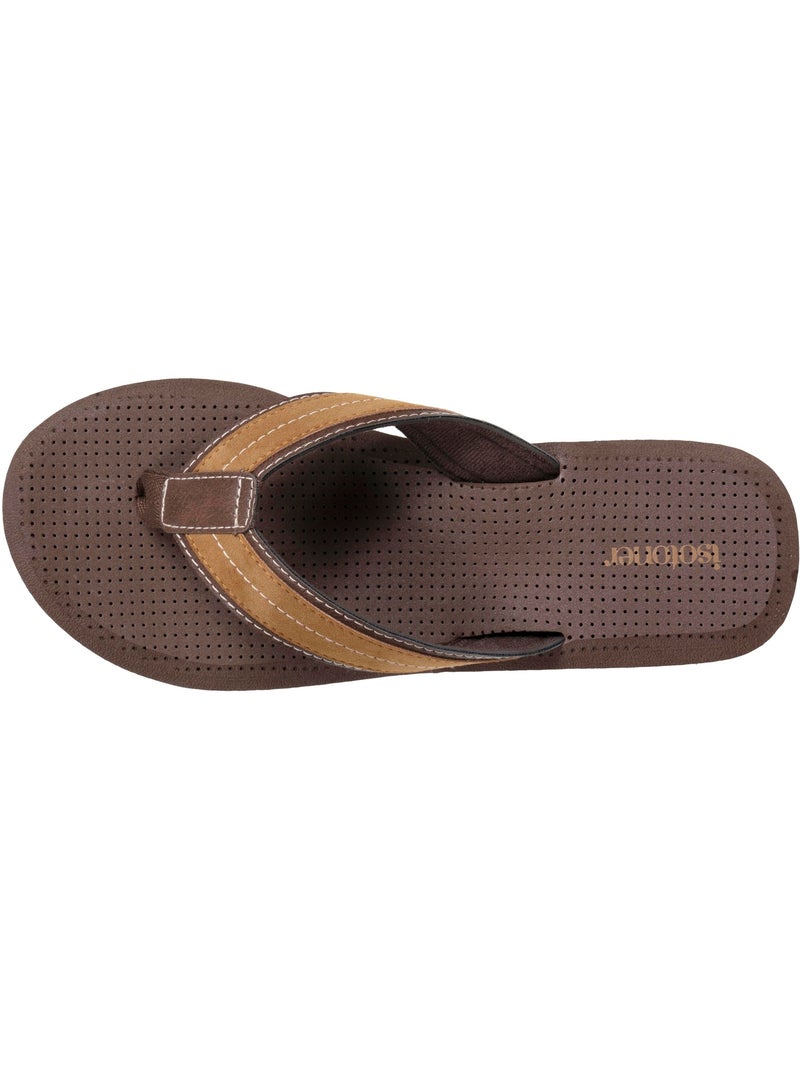 Chanclas suela sintética, puntera cómoda, ligereza para caminar con comodidad  Isotoner Marrón chocolate - Kiabi