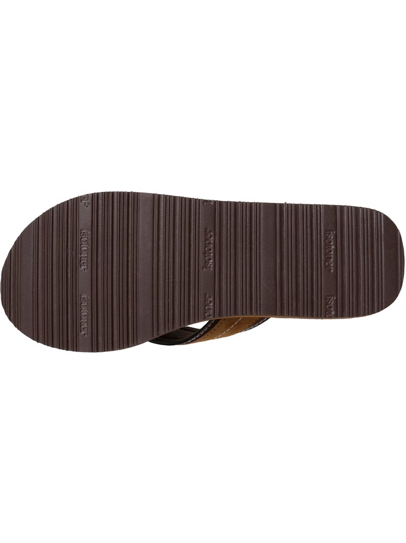 Chanclas suela sintética, puntera cómoda, ligereza para caminar con comodidad  Isotoner Marrón chocolate - Kiabi