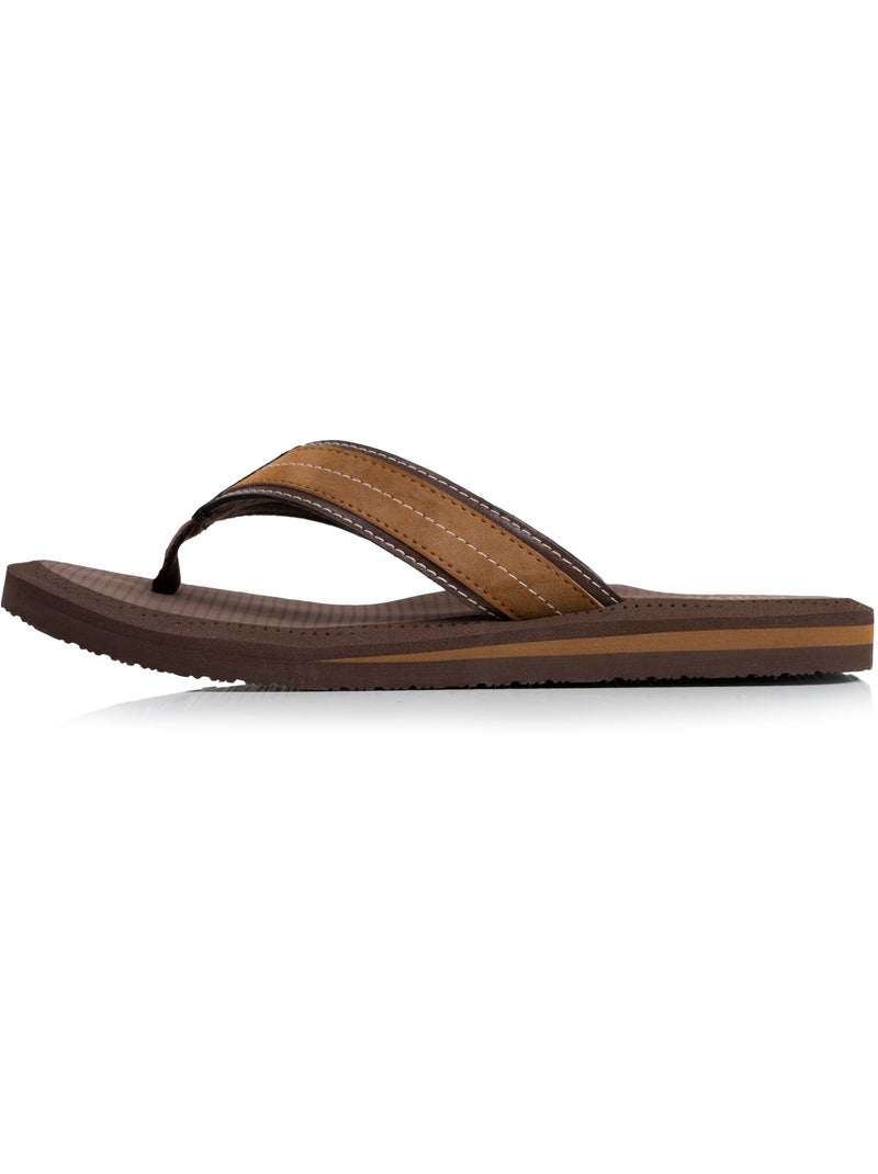 Chanclas suela sintética, puntera cómoda, ligereza para caminar con comodidad Marrón chocolate - Kiabi