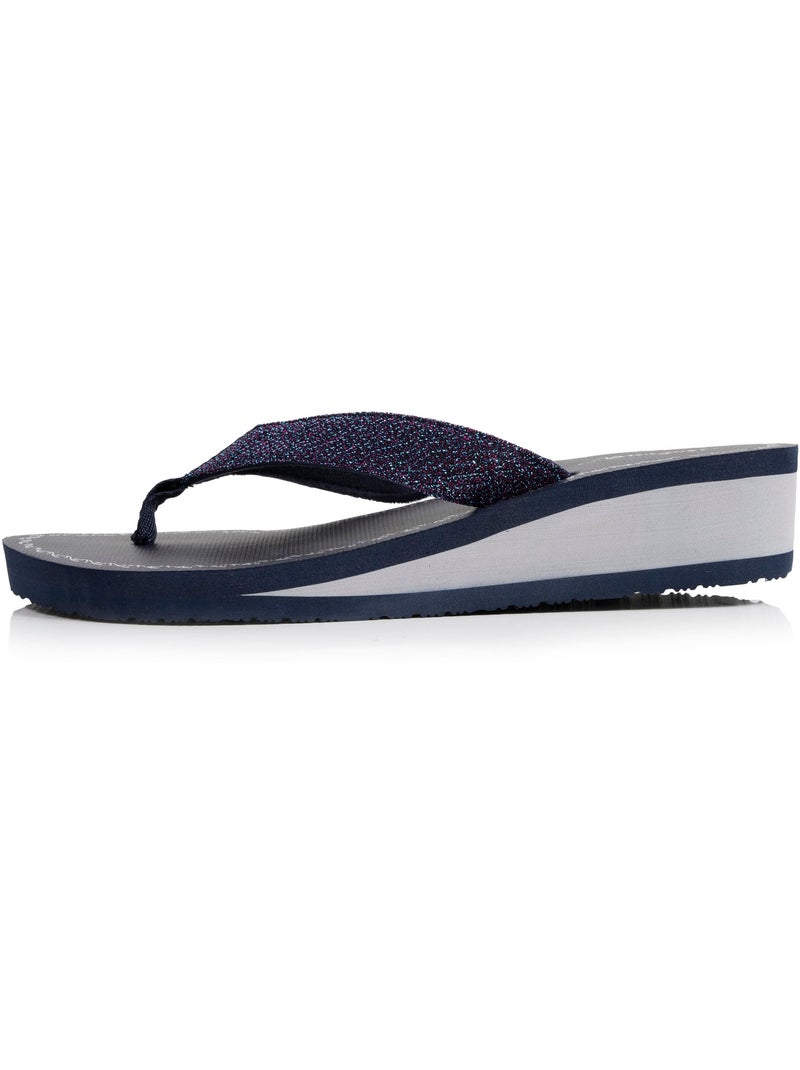 Chanclas Tacón de 4 cm, suela cómoda y ligera, sandalia de playa, sandalia de  Isotoner Azul marino - Kiabi